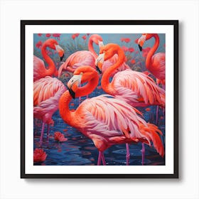 Flamingos 4 Art Print