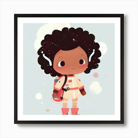 Little Girl In Space Art Print