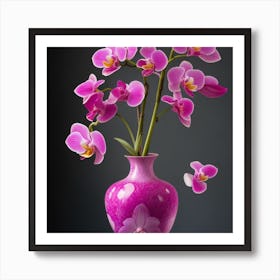 Orchids In A Vase Art Print