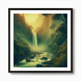 Waterfall In The Forest 1 Art Print