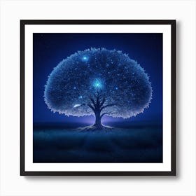 Spirit Creatures A Stunning Full Body Shot Of A Crystal Tree  Art Print