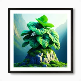 Plant Between Stones Art Print