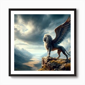 Lion With Wings Art Print