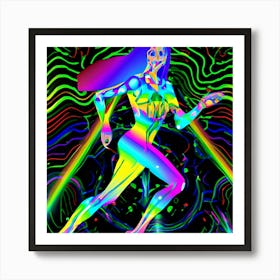 Psychedelic runner Art Print