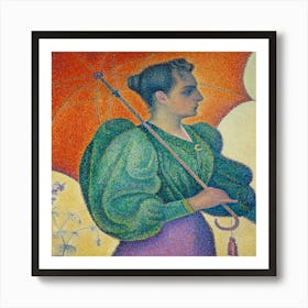 Lady With An Umbrella Art Print