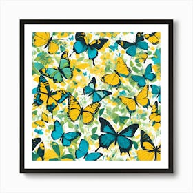 Butterfly Pattern VECTOR ART Art Print