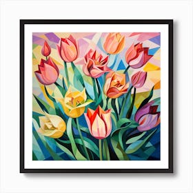 Abstract Tulips 1 Art Print