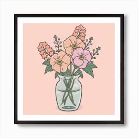 Flowers In A Vase 4 Art Print