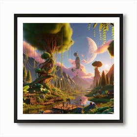 Bloom-filled valley 4 Art Print