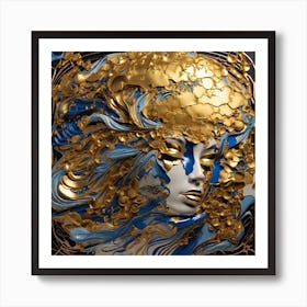 gold women Art Print