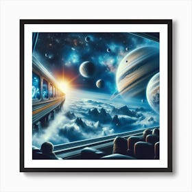 Space Train 4 Art Print