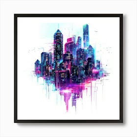 Futuristic Cityscape 1 Poster