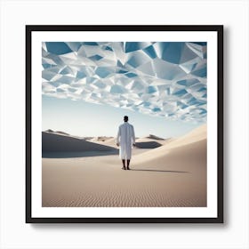 Man In The Desert 101 Art Print