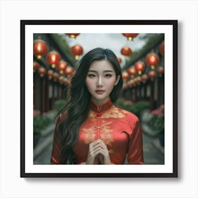 China in Red Art Print