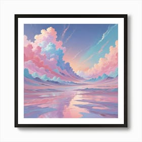 Pink Clouds In The Sky Art Print