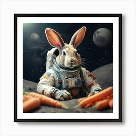 Rabbit In Space Art Print