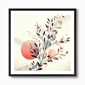 Abstract Plant Painting 5 Art Print