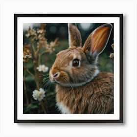 Default A Beautiful Rabbit Her Eyes Are Hazel Her Hair Is Cool 3 Art Print