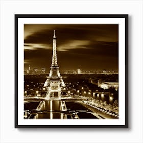 Eiffel Tower At Night 15 Art Print