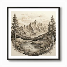 Mountain Landscape 8 Art Print