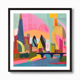 Abstract Travel Collection London England 4 Art Print