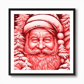 Santa Red Art Print