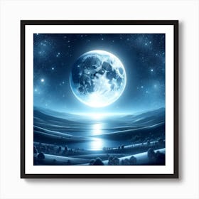 Sapphire Night Sky Art Print