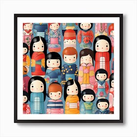 Asian Dolls 8 Art Print