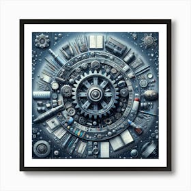 Gears And Gears Art Print