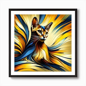 Abyssinian Cat 01 Art Print