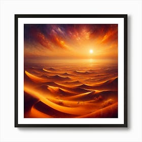 Dusk Over The Dunes Art Print