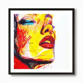 Woman'S Face 19 Art Print