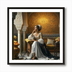 Lady In A Room50 Art Print