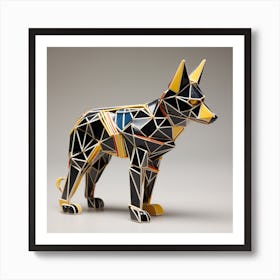 Geometric Dog 1 Art Print