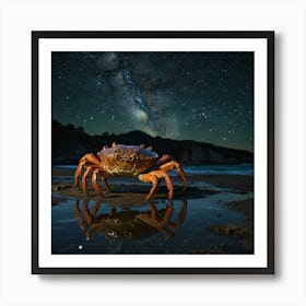 Crab At Night 22 Art Print