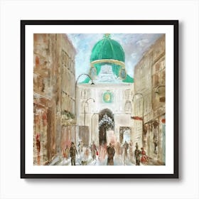 Tourists at Vienna , Austria Art Print