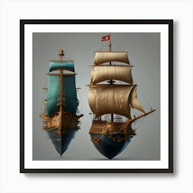 Default Create Unique Design Of Ship 2 Art Print