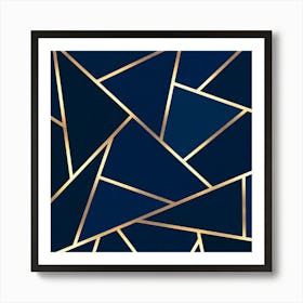 Geometry with golden lines 2 Art Print