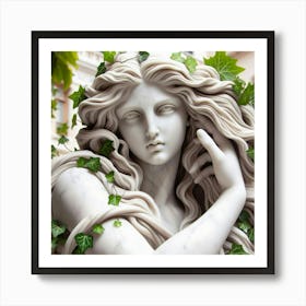 Ivy Covered Statue Art Print