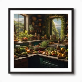 Kitchen Full Of Vegetables Art Print