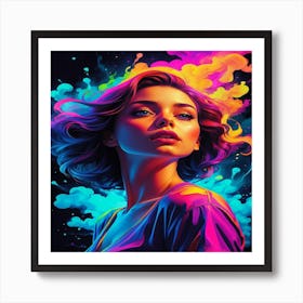 Colorful Girl Art Print