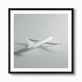 White Airplane Art Print