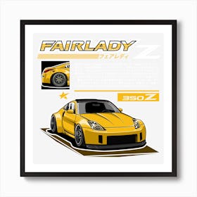 Fairlady Z Yellow Art Print