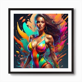 abstract girl 4 Art Print