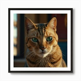 Cat With Green Eyes 1 Art Print