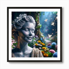 Fairy Stone Garden at Night 2 Art Print