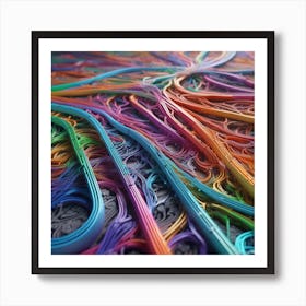 Colorful Wires 6 Art Print