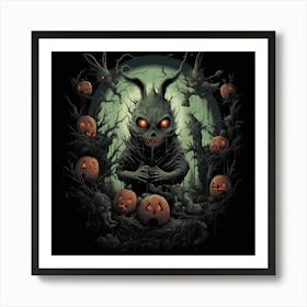 Demon Pumpkins Art Print