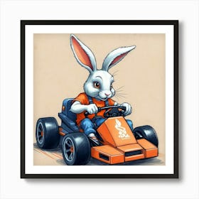 Bunny Kart 1 Art Print