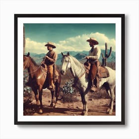 Cowboys In The Desert Art Print